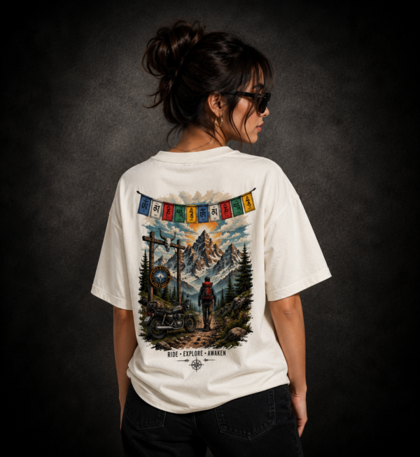 Himalayan Wanderer Ride & Explore Oversized Graphic T-Shirt