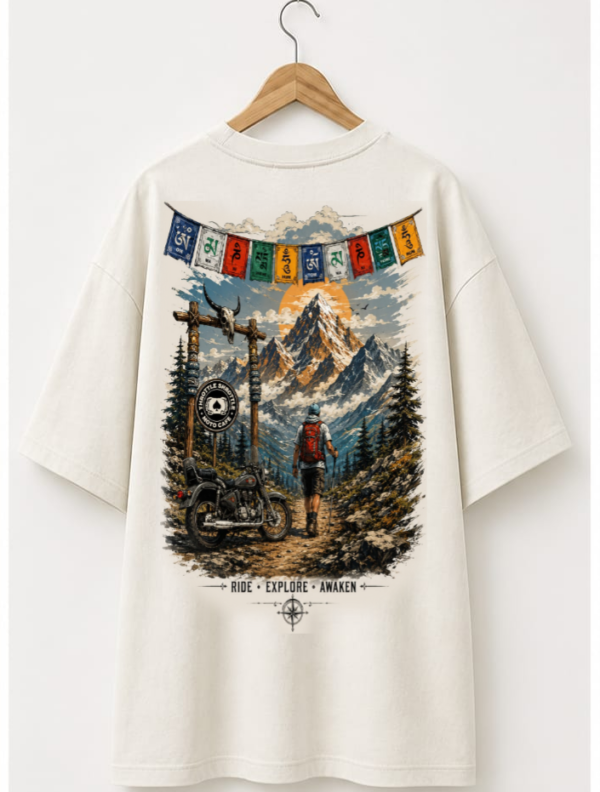 Himalayan Wanderer Ride & Explore Oversized Graphic T-Shirt