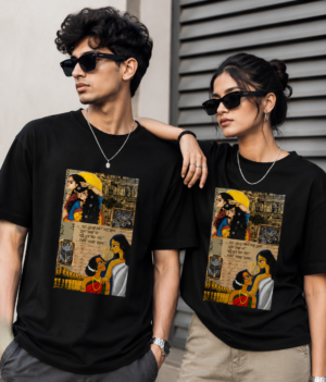 Bengal Heritage Art Premium Graphic Cotton T-Shirt Bring the rich traditions of Bengal into your everyday wardrobe with the Bengal Heritage Art Premium Graphic Cotton T-Shirt. Designed for art lovers and culture enthusiasts, this premium graphic tee features a beautifully illustrated collage inspired by Bengali heritage, traditional women, handwritten Bengali poetry, iconic Kolkata landmarks, and vintage artistic elements. Crafted from premium bio-washed cotton, this t-shirt offers superior softness, breathability, and durability. The vibrant HD artwork stands out against the black fabric, making it perfect for casual outings, cultural events, college, travel, festivals, and everyday fashion. Whether you're expressing your love for Bengali culture or looking for a unique artistic streetwear piece, this t-shirt effortlessly combines heritage with contemporary style. Key Features Premium Bio-Washed Cotton Fabric Soft & Breathable Material HD Digital Heritage Artwork Print Bengali Culture Inspired Design Vintage Kolkata Illustration Fade Resistant Premium Print Lightweight & Comfortable Regular Fit Round Neck Half Sleeve Double-Stitched Construction Ideal for Art & Culture Lovers Specifications Feature Details Brand Loomdin Product Type Graphic Printed T-Shirt Color Black Fabric 100% Premium Cotton Fit Regular Fit Neck Style Round Neck Sleeve Type Half Sleeve Pattern Front Graphic Print Gender Male, Female Occasion Casual, Cultural Events, College, Travel, Daily Wear Country of Origin India Care Instructions Machine Wash Cold Wash Inside Out Do Not Bleach Do Not Iron Directly on Print Dry in Shade Tumble Dry Low Wash with Similar Colors