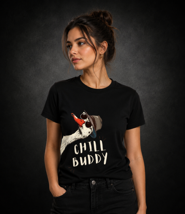 Chill Buddy Goose Premium Graphic T-Shirt Female Chill Buddy Goose Premium Graphic T-Shirt