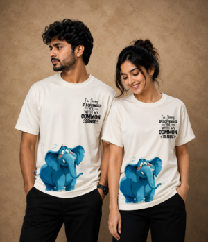 Cute Elephant Common Sense Premium Graphic T-Shirt