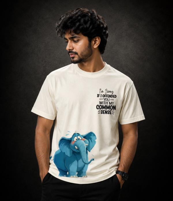 Cute Elephant Common Sense Premium Graphic T-Shirt Male Cute Elephant Common Sense Premium Graphic T-Shirt