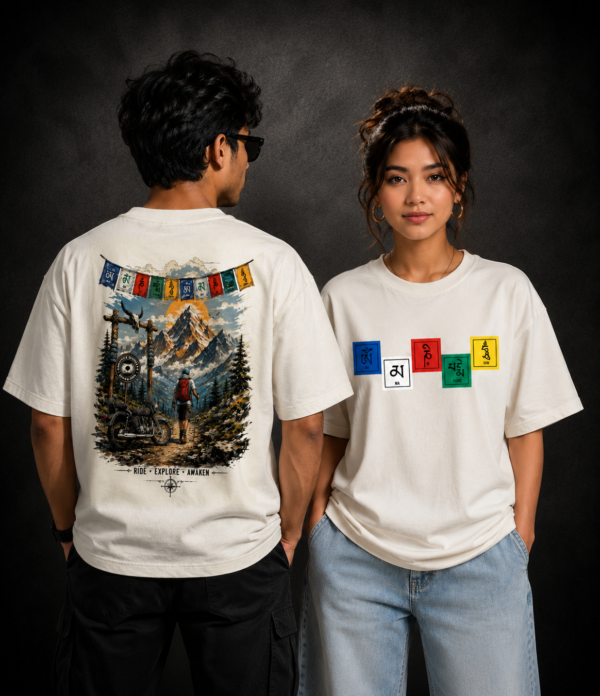 Himalayan Wanderer Ride & Explore Oversized Graphic T-Shirt