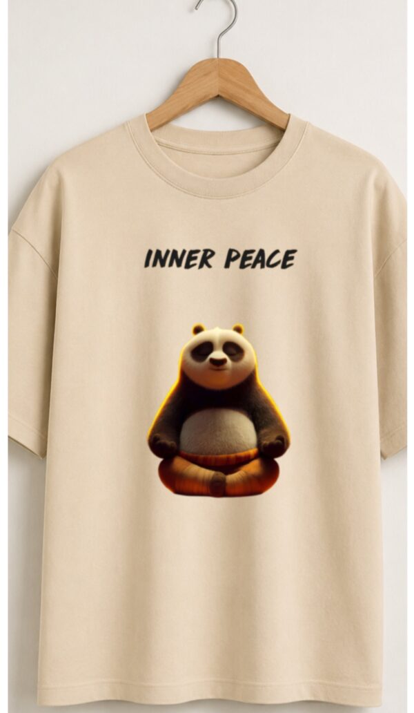 Kung Fu Panda Inner Peace Premium Oversized T-Shirt Front Kung Fu Panda Inner Peace Premium Oversized T-Shirt