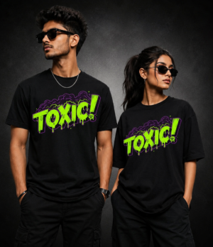 Neon Graffiti Streetwear Graphic T-Shirt
