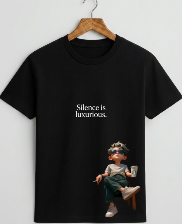 Silence Is Luxurious Quote Premium Graphic T-Shirt