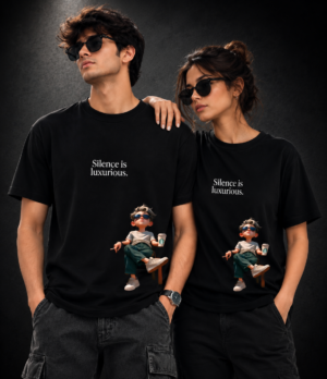 Silence Is Luxurious Quote Premium Graphic T-Shirt